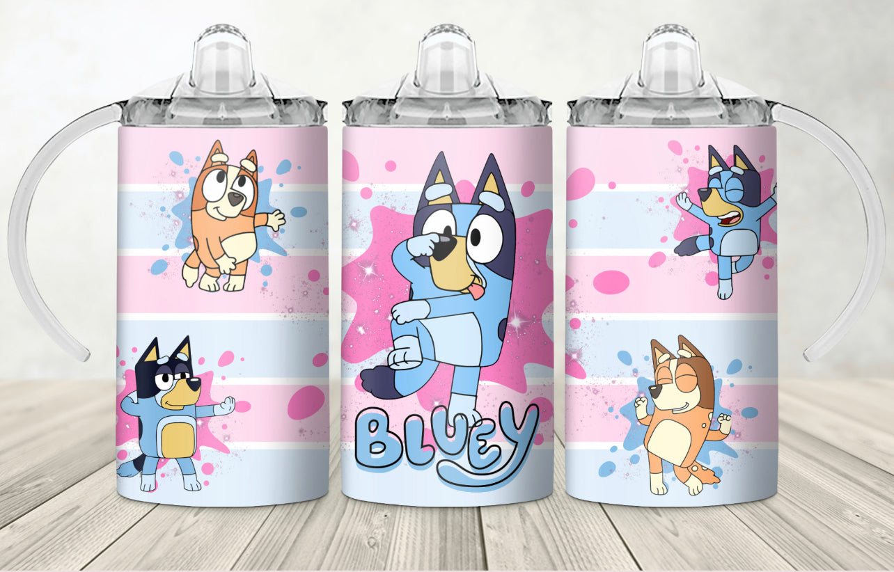 Blue in Pink Sippy Cup