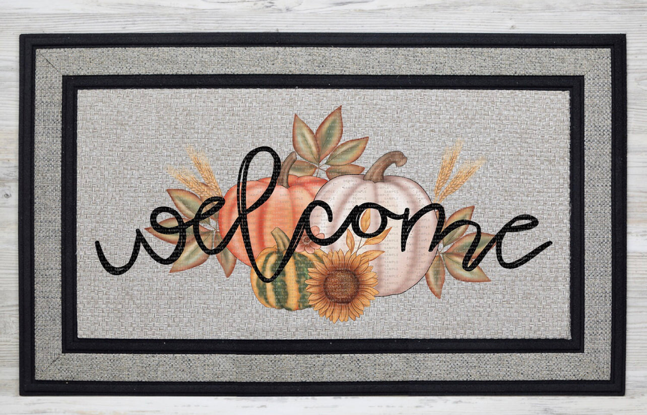 Welcome Pumpkins Doormat