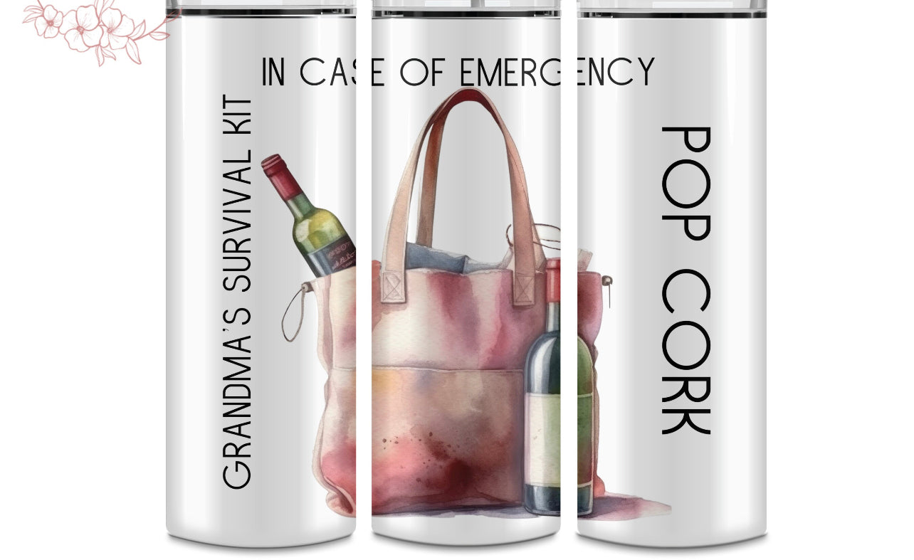 Grandma's Survival Kit 20 oz Tumbler