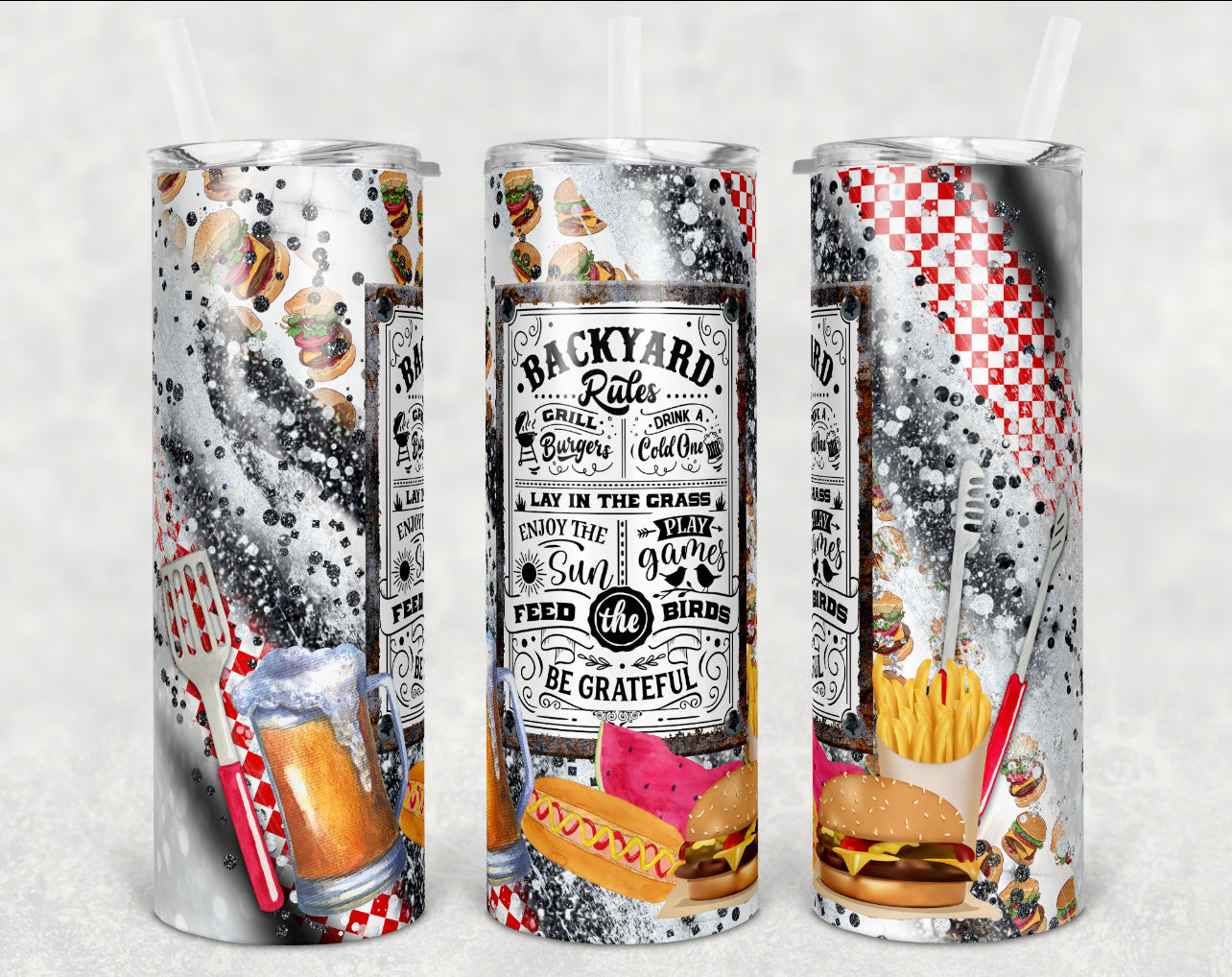 Backyard Rules 20 oz Tumbler
