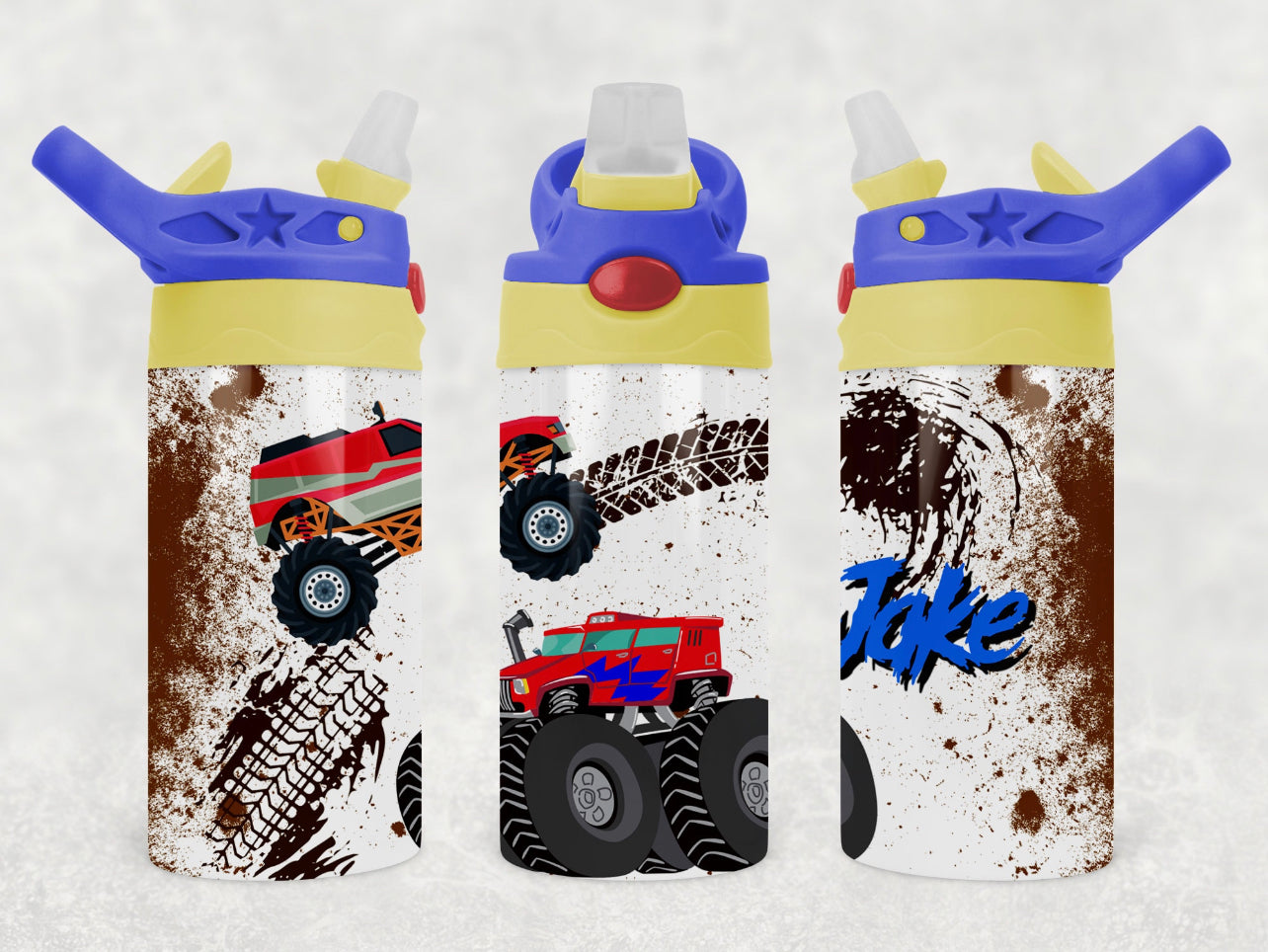 Big Trucks Kids Tumbler
