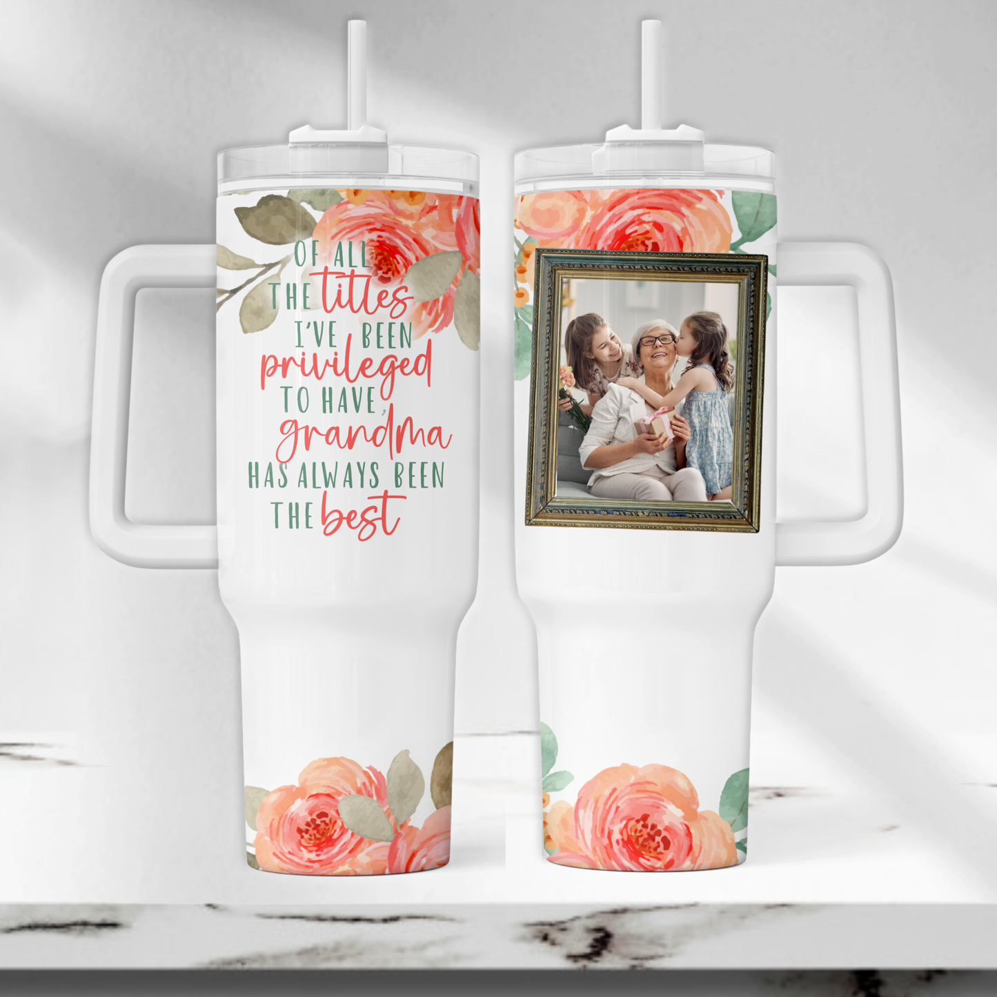 Photo Grandma 40 oz Tumbler