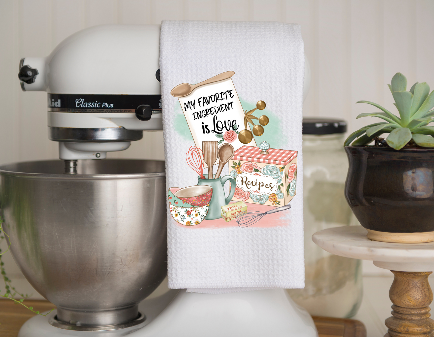Favorite Ingredient is Love Kitchen Towel