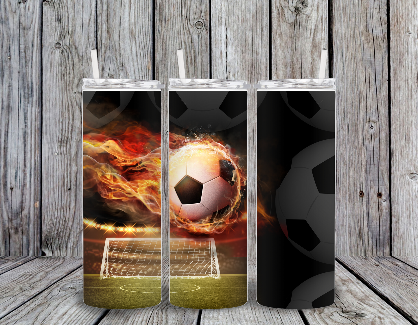 Soccer on Fire 20 oz Tumbler