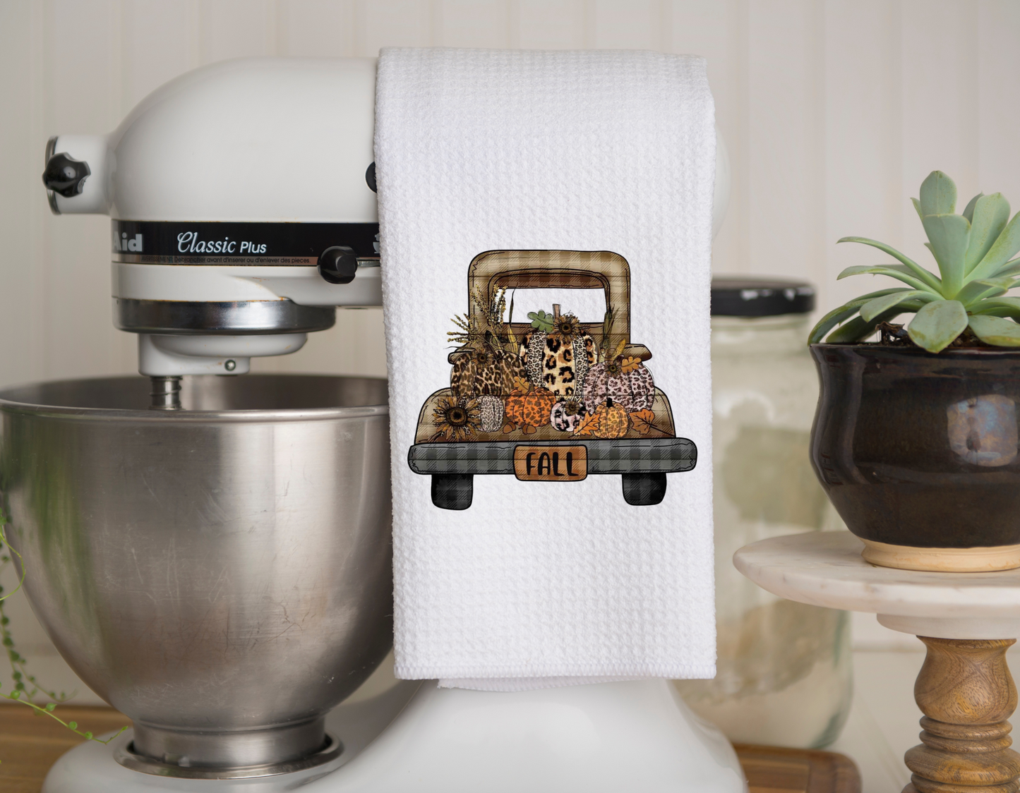 Fall Truck Kitchen Towel