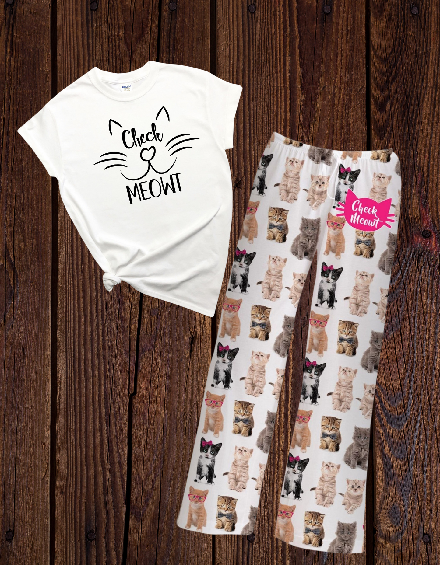 Check Meowt PJ Set