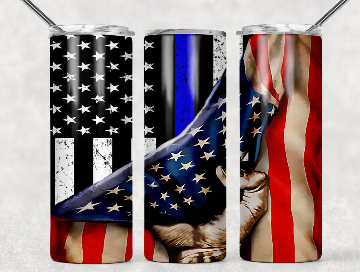 Heroes Hand 20oz Skinny Tumbler