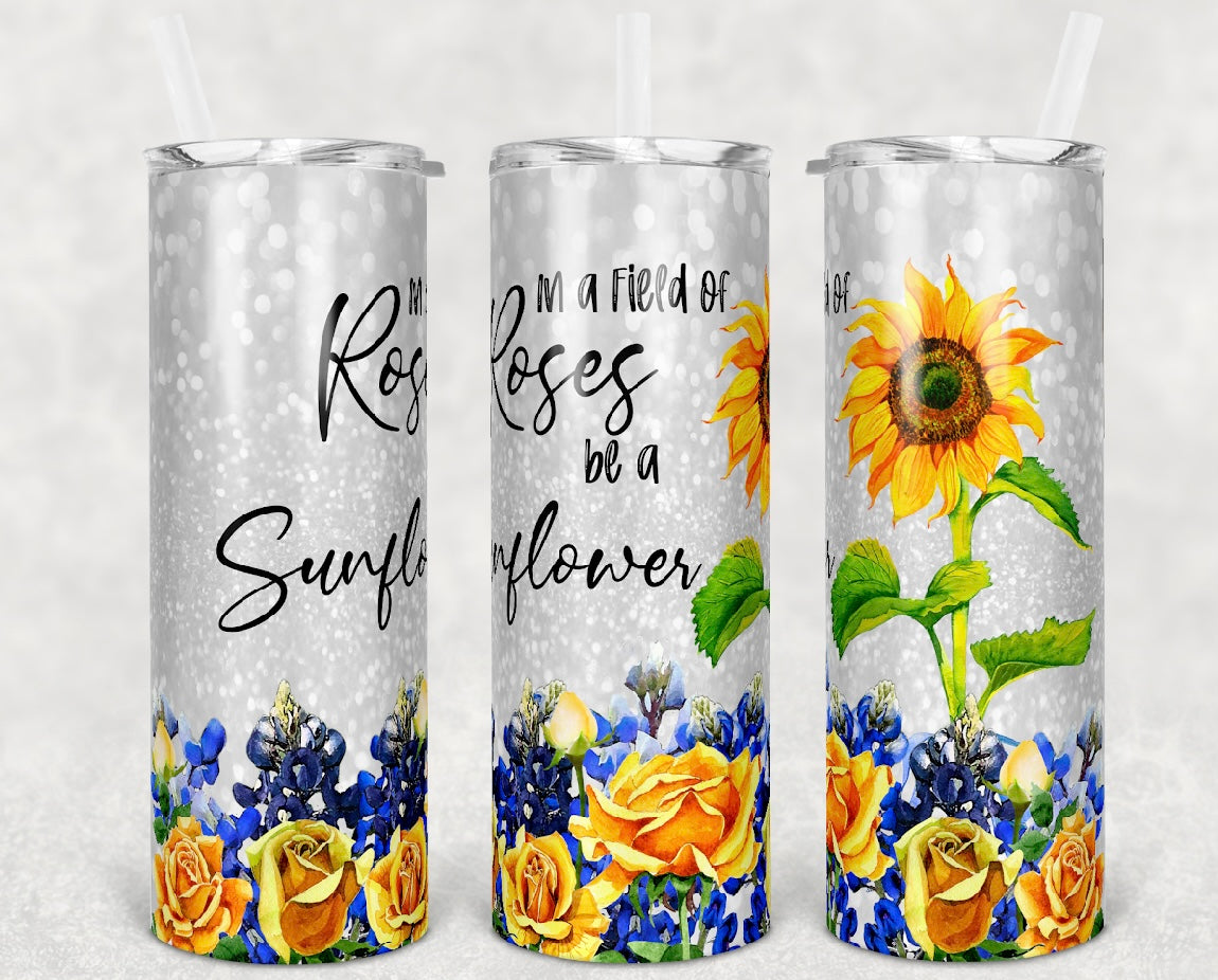In a Field of Roses 20 oz Skinny Tumbler