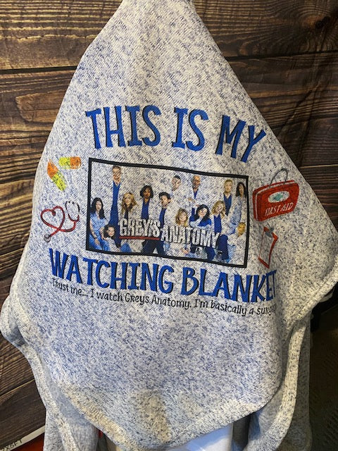 Greys anatomy watching blanket hot sale