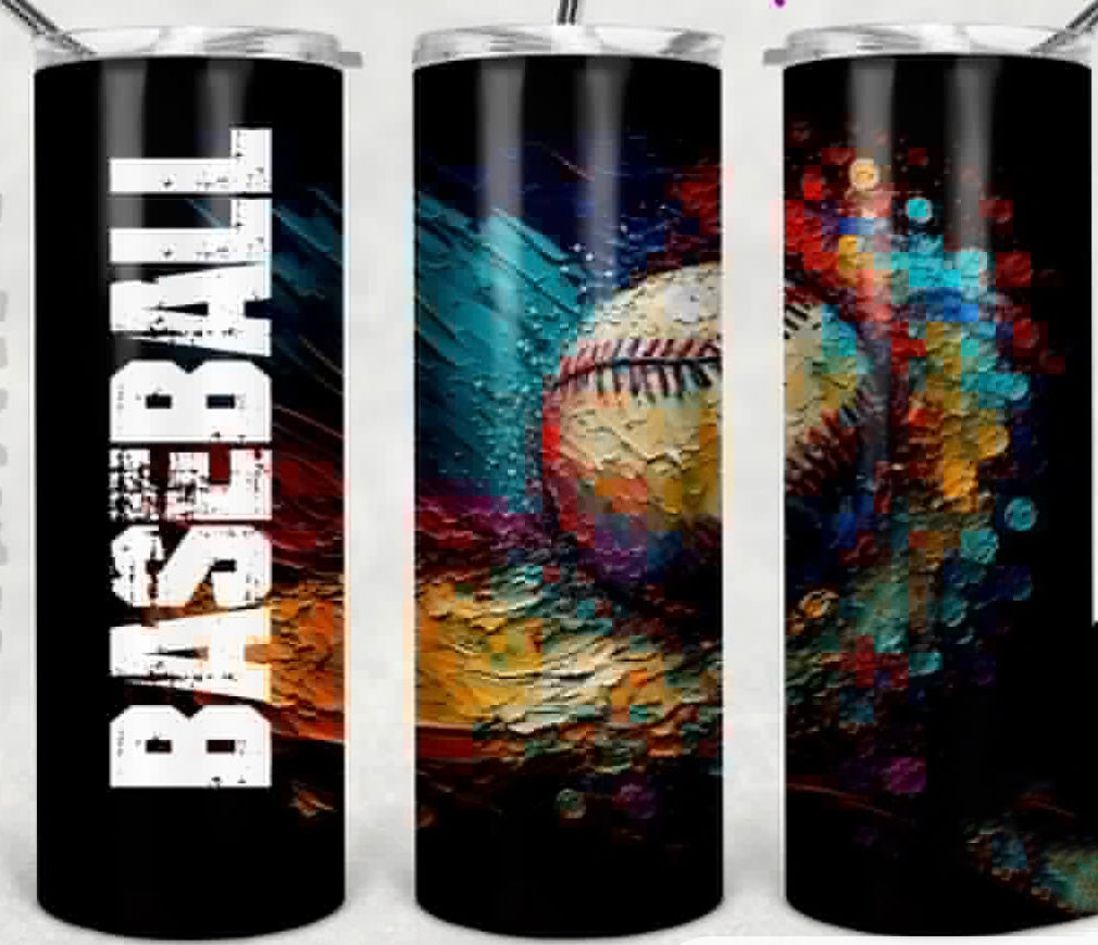 Baseball Colorful 20 oz Tumbler
