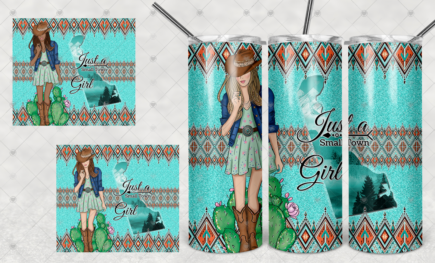 Small Town Girl Boho 20 oz Skinny Tumbler