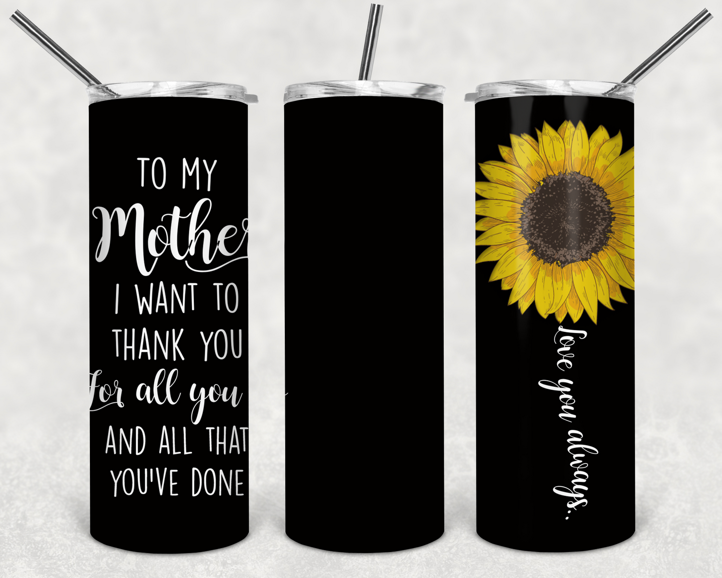 Thanks Mom 20 oz Skinny Tumbler