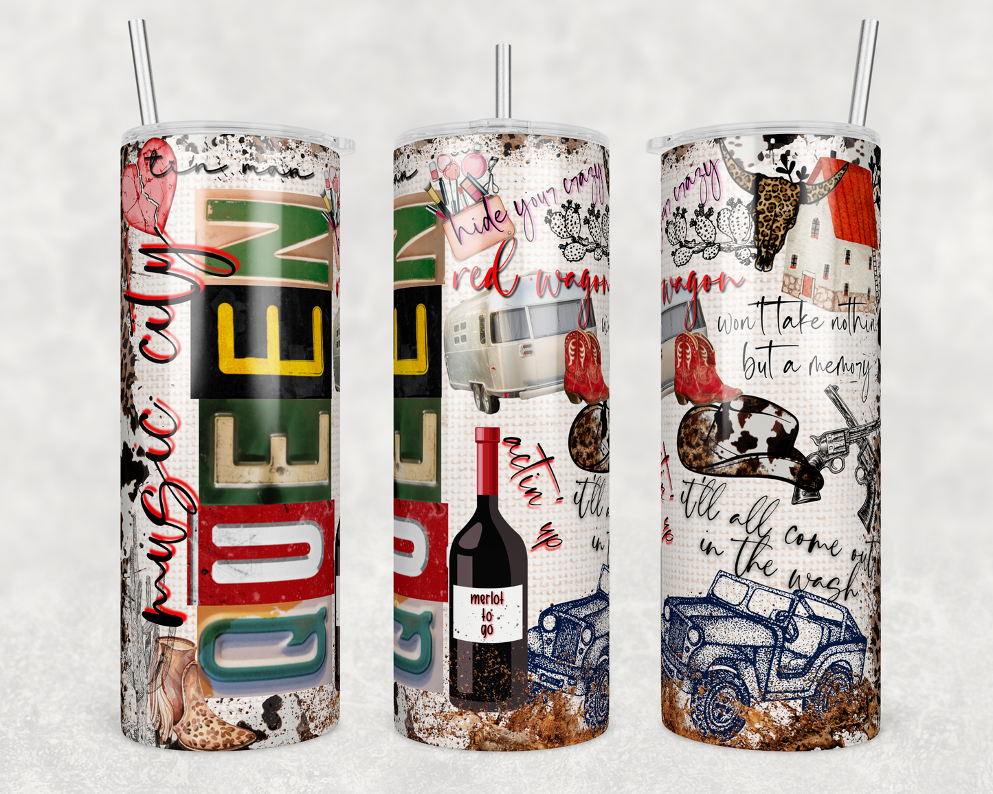 Music City Queen 20 oz Skinny Tumbler