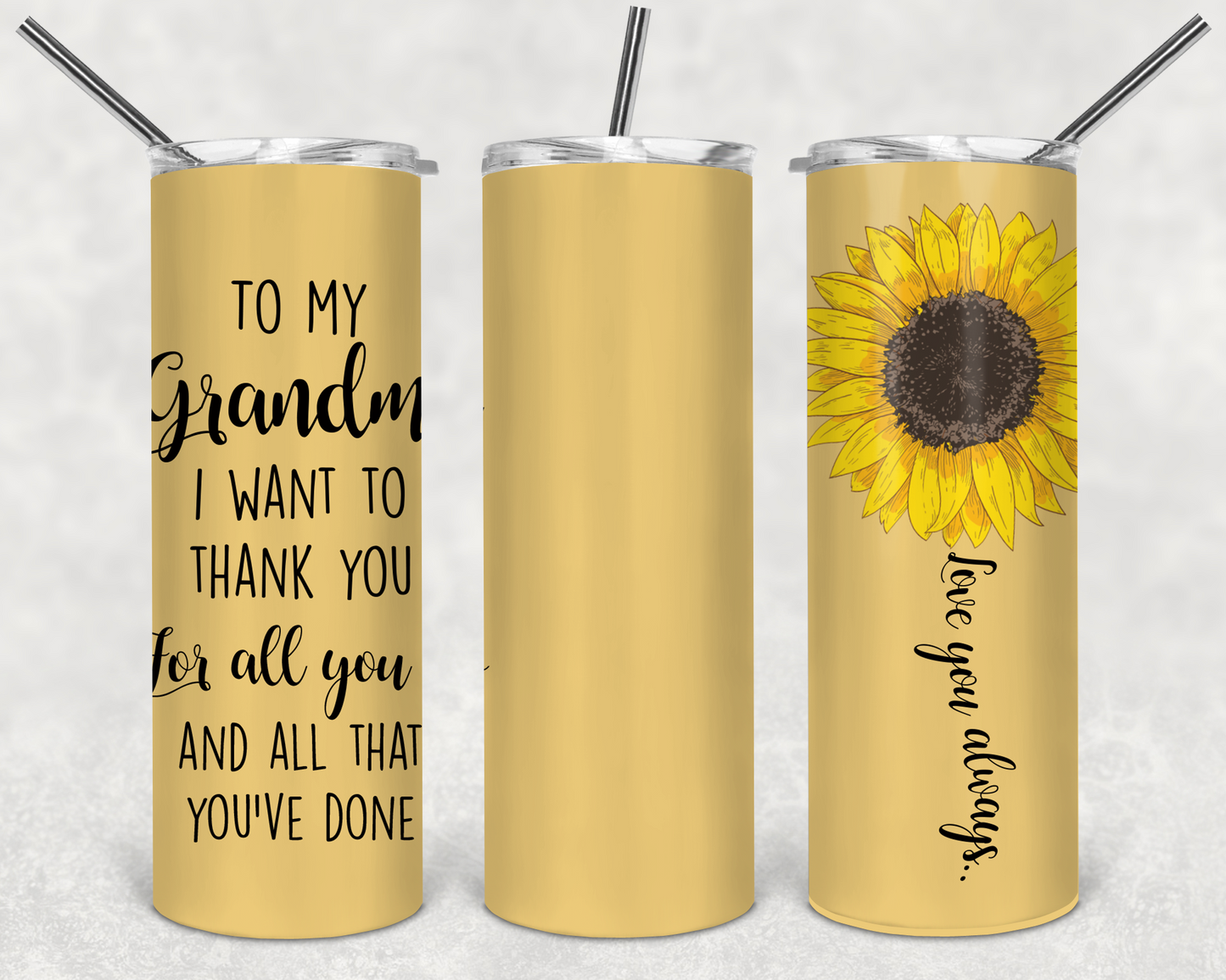 To my Grandma 20 oz Skinny Tumbler