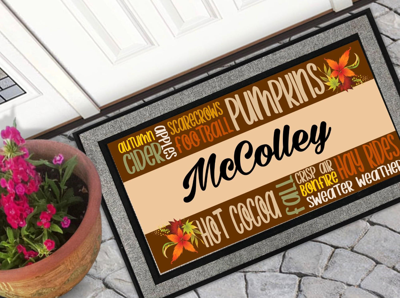 Fall Word Collage Doormat
