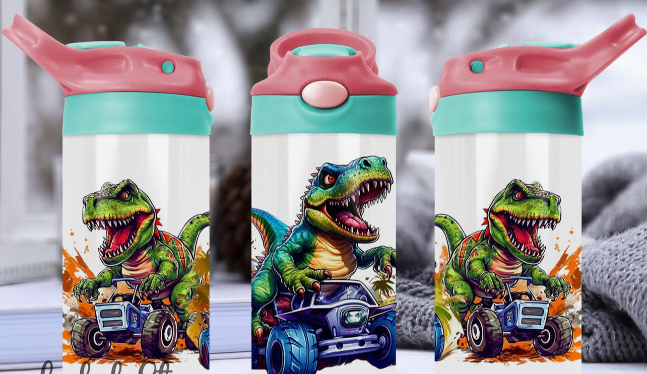 Trucks and Dinosaurs Kids Tumblers