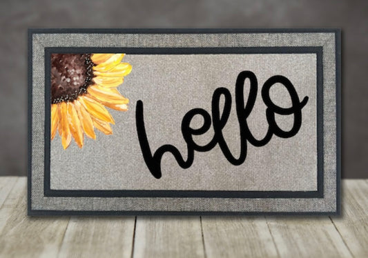 Hello Sunflower Doormat