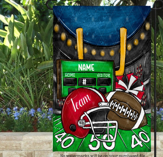 Persoanlized Football Garden Flag