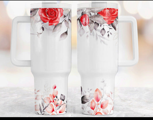 Rose Floral 40 oz Tumbler