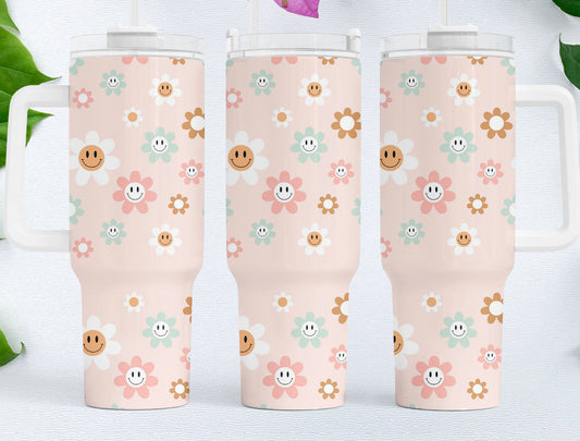 Smiley Daisies 40 oz Tumbler