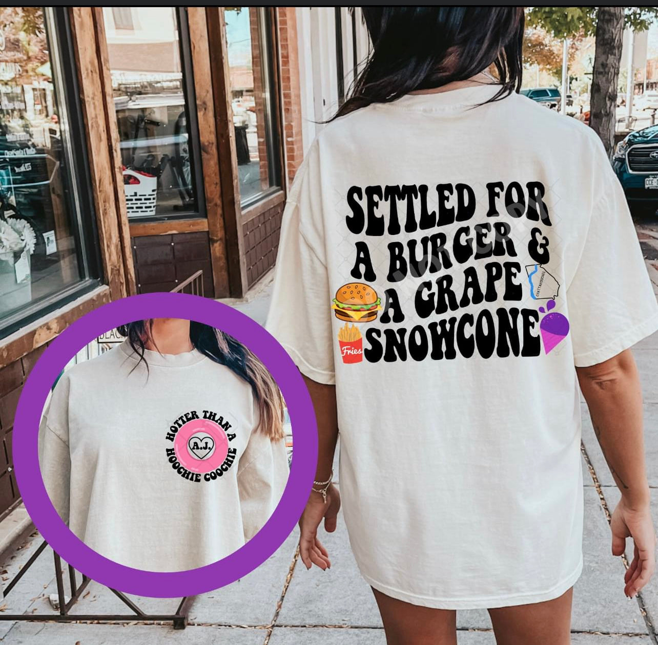 Burger & Grape Snow Cone T Shirt