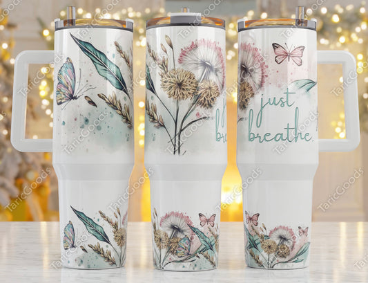 Just Breathe 40 oz Tumbler