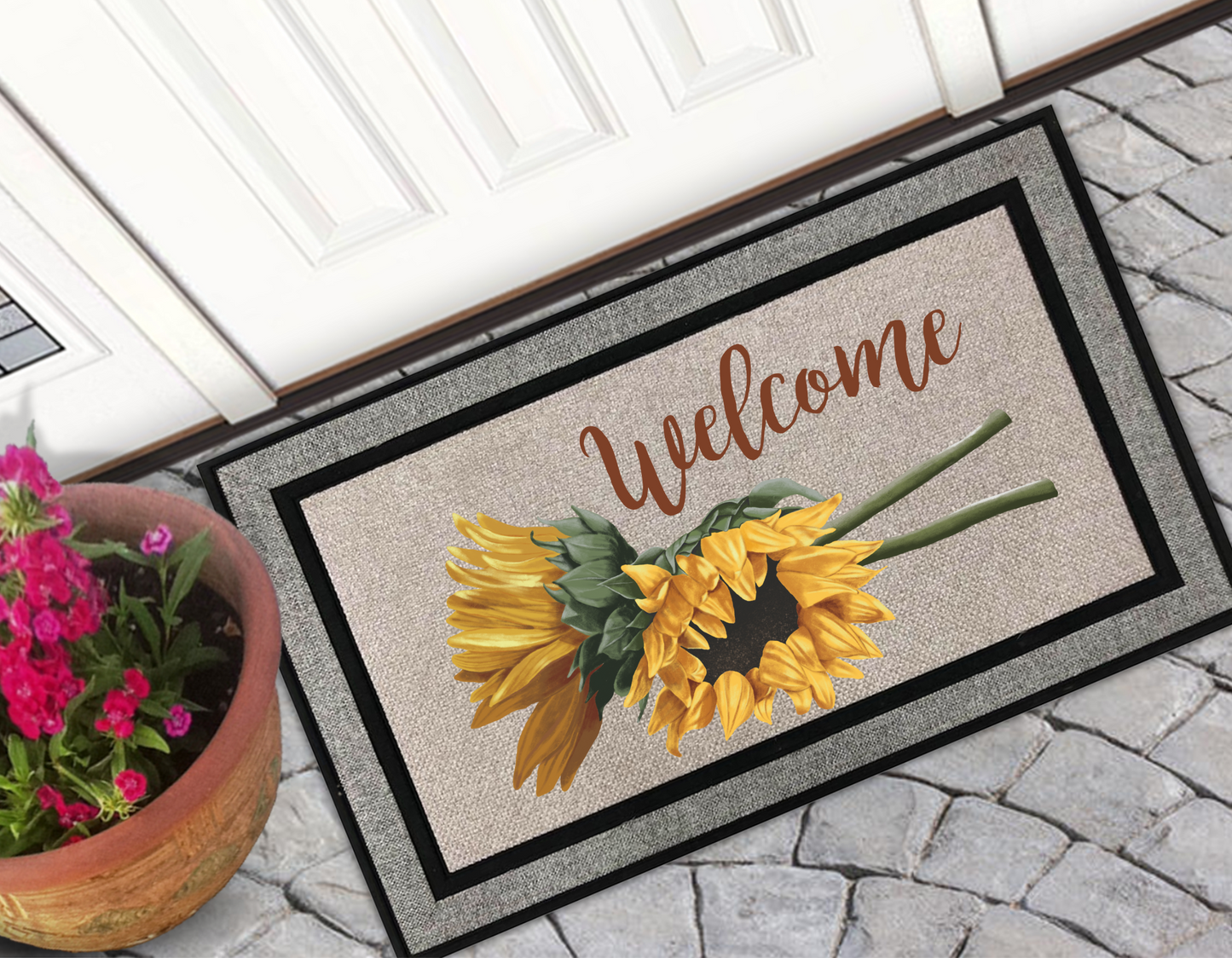 Welcome Sunflower Doormat