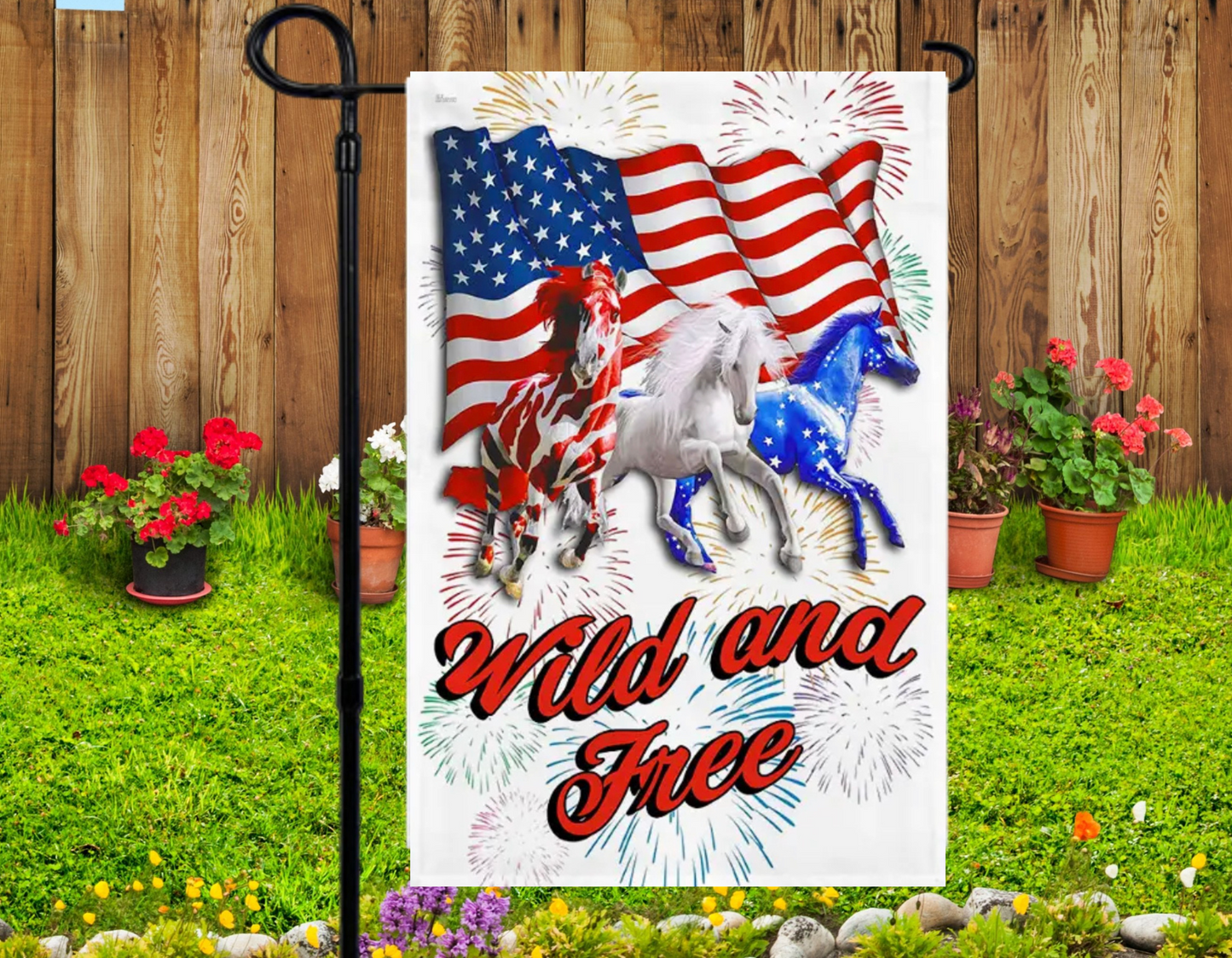 Wild and Free Garden Flag