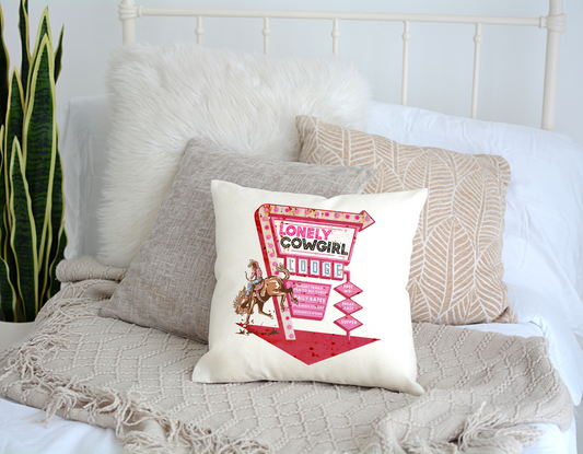 Lonely Cowgirl Pillow