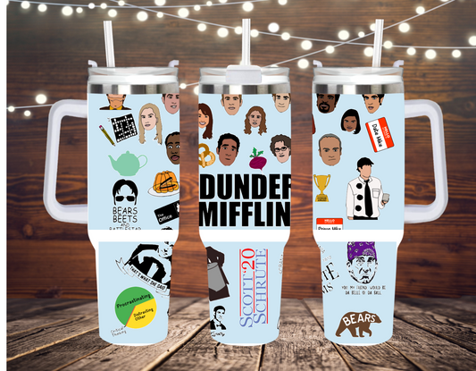 Dunder Mifflin Inspired Collage 40 oz Tumbler