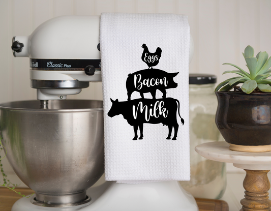 Eggs, Bacon & Milk Kitchen Towel