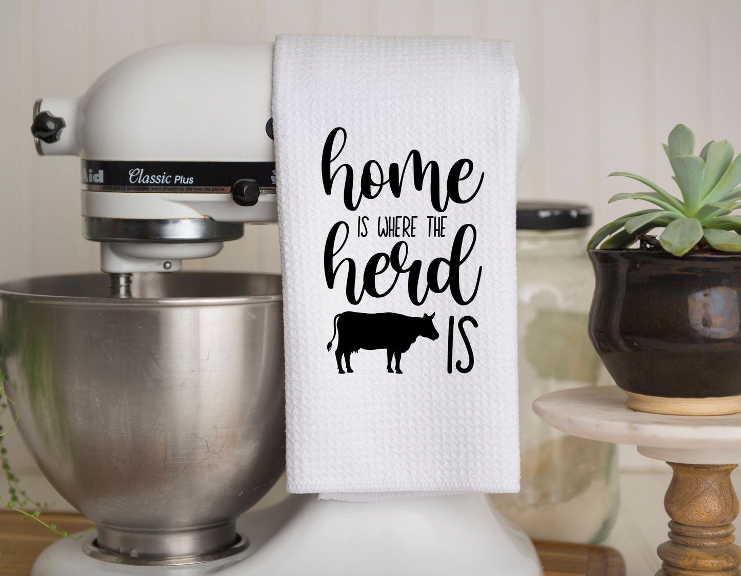 Home is Where the Herd Is Kitchen Towel