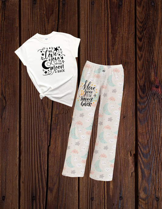 I Love You to The Moon & Back Youth PJs