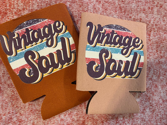 Vintage Soul Can Koozie