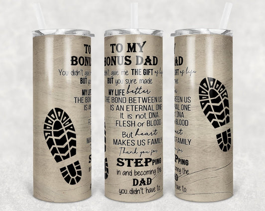 Bonus Dad 20 oz Skinny Tumbler