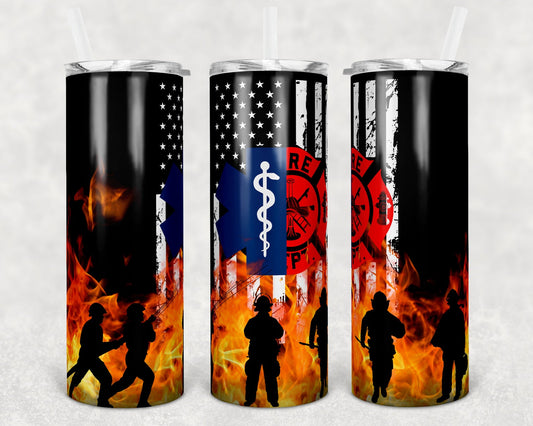 Fire EMS 20 oz Skinny Tumbler