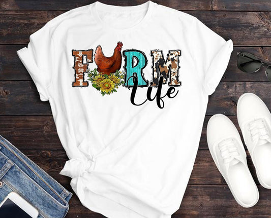 Farm Life Chicken TShirt