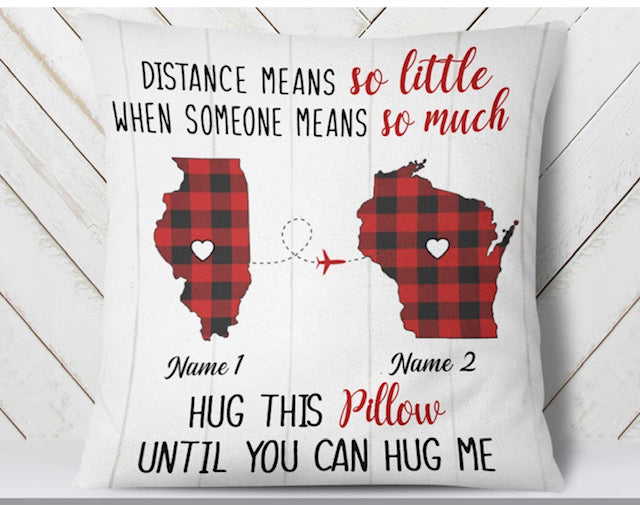 My Heart Travels the Distance Pillow