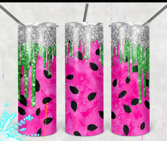 Watermelon Drizzle 20 oz Skinny Tumbler