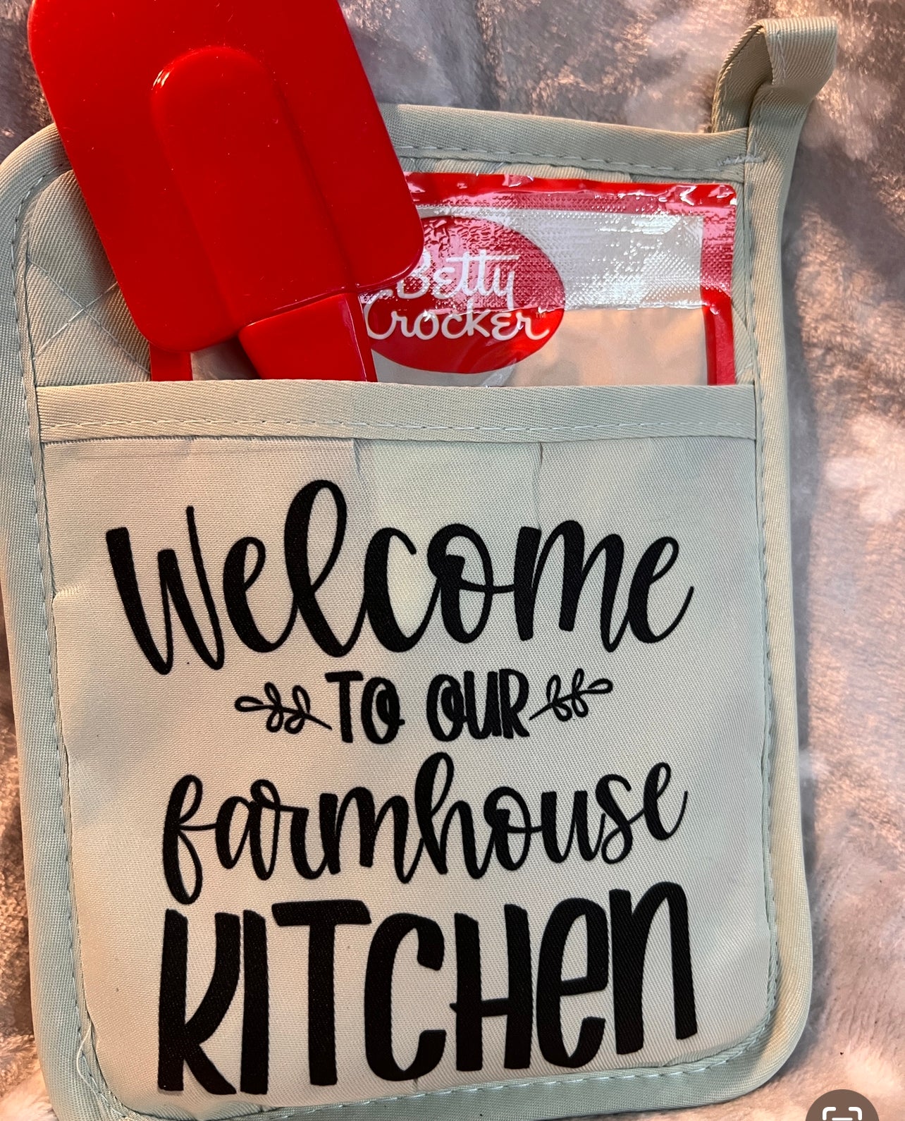 Welcome to Our Farmhouse Kitchen Potholder Set