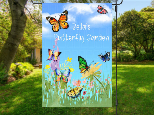 Butterfly Garden Flag
