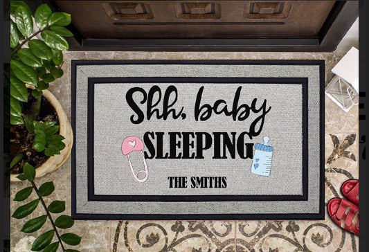 Shh the Baby is Sleeping Doormat