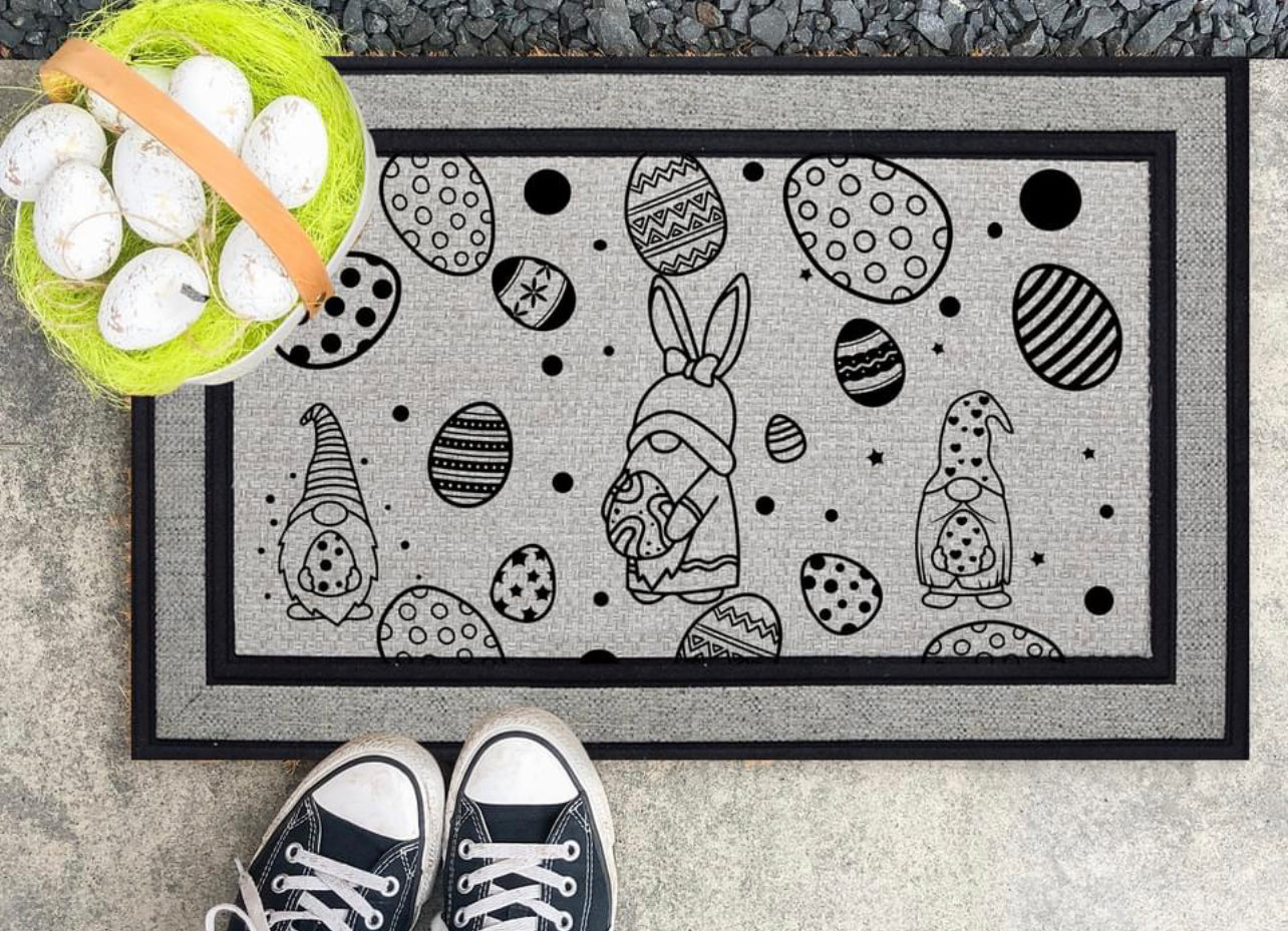 Gnomes and Eggs Doormat