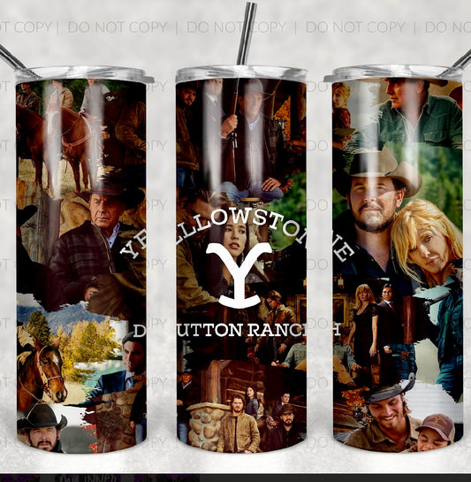 Yellowstone Collage 20 oz Skinny Tumbler
