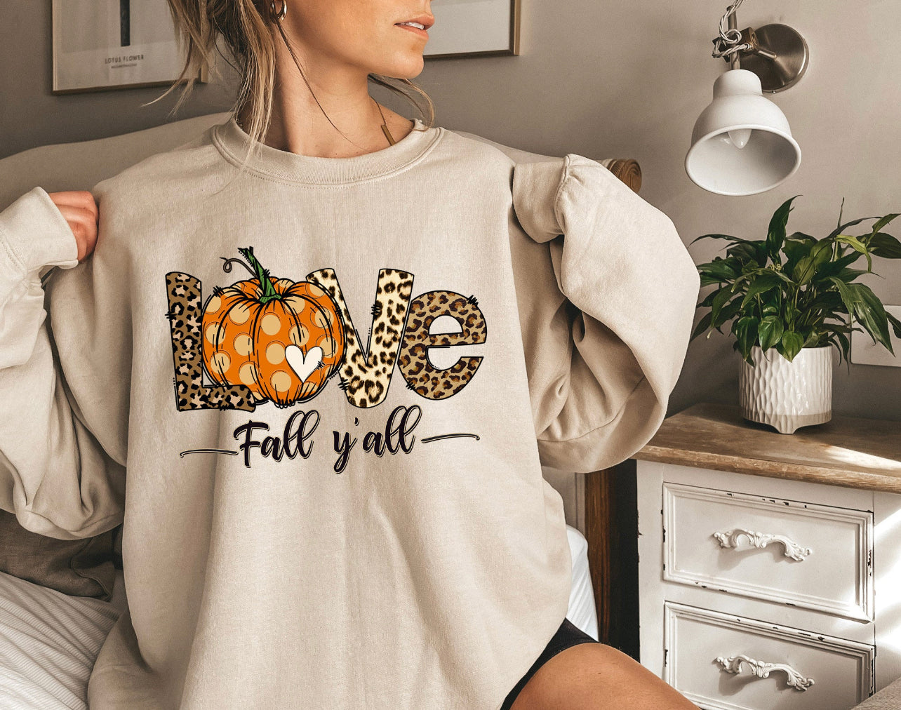Love Fall Y'All Crew Sweatshirt