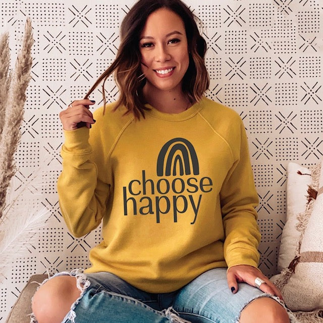Choose Happy Crew Sweatshirt