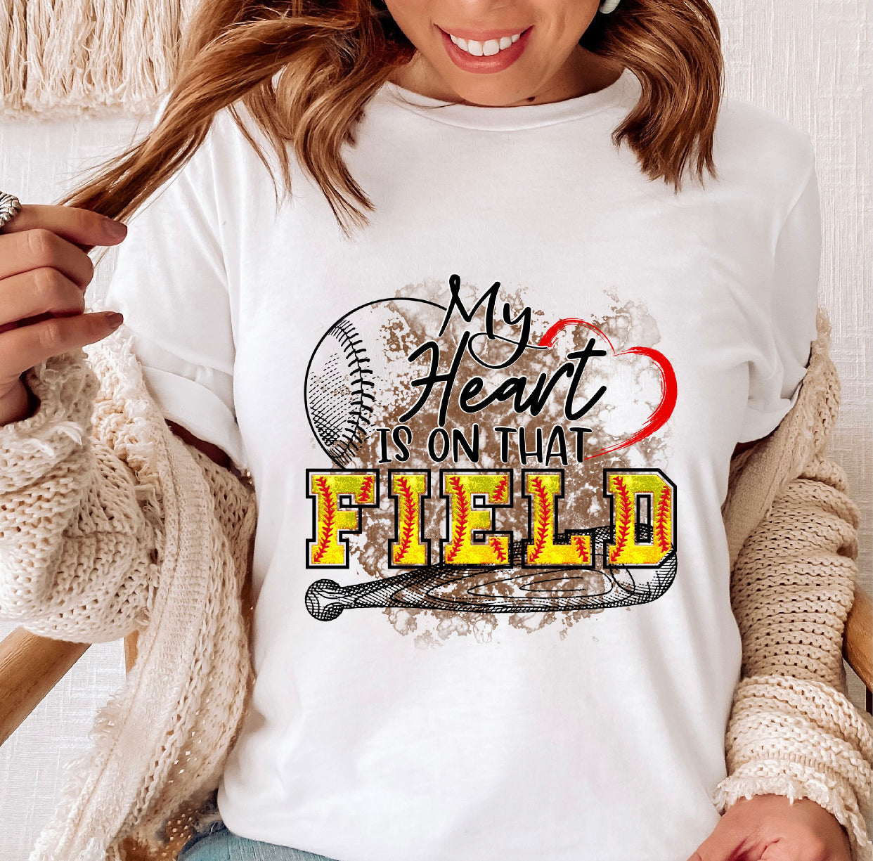 My Heart is On That Field Softball / Baseball TShirt