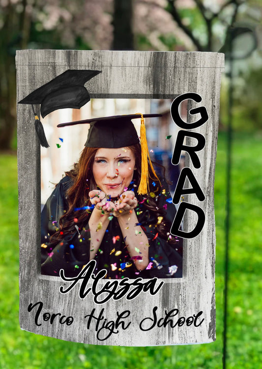 Personalized Graduation Barnwood Flag