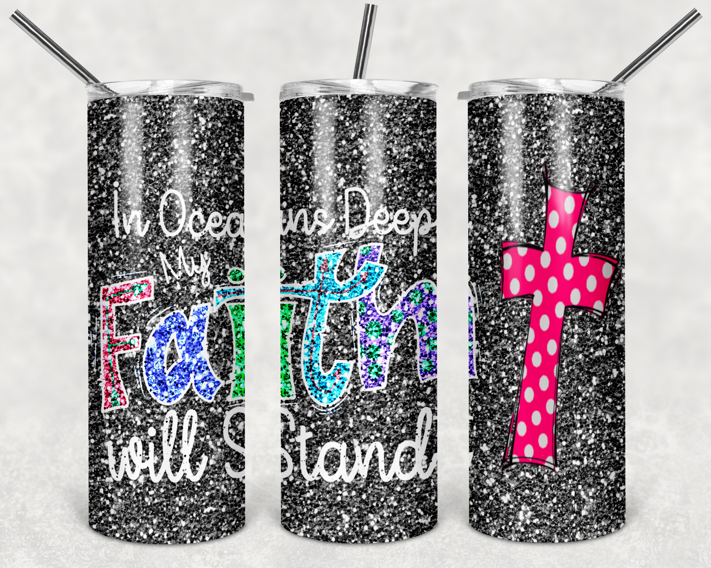 Faith Withstands 20 0z Skinny Tumbler