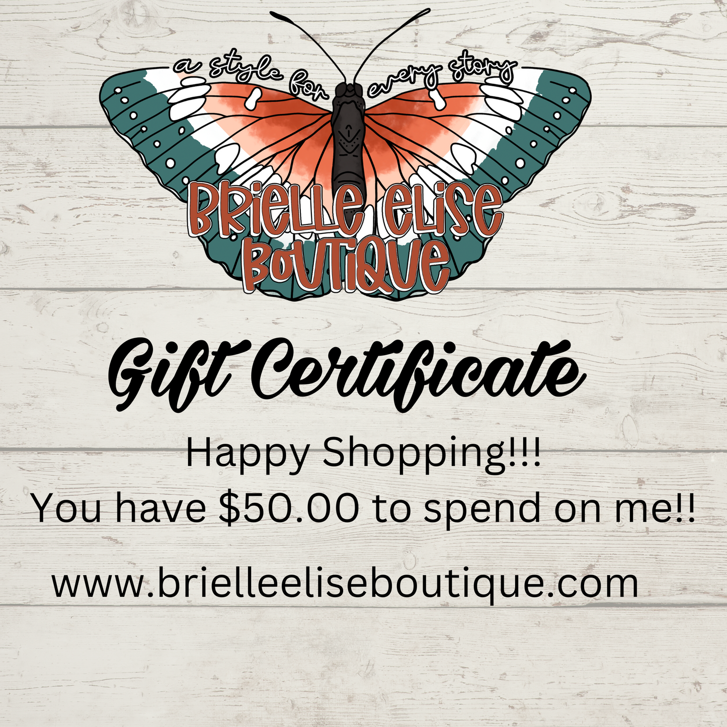 Gift Card for Brielle Elise Boutique
